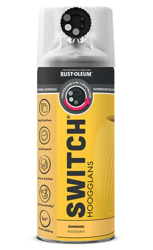 Alleen Vandaag Rust-Oleum Switch Spuitbus Verf Hoogglans 400ml - Zonnegeel