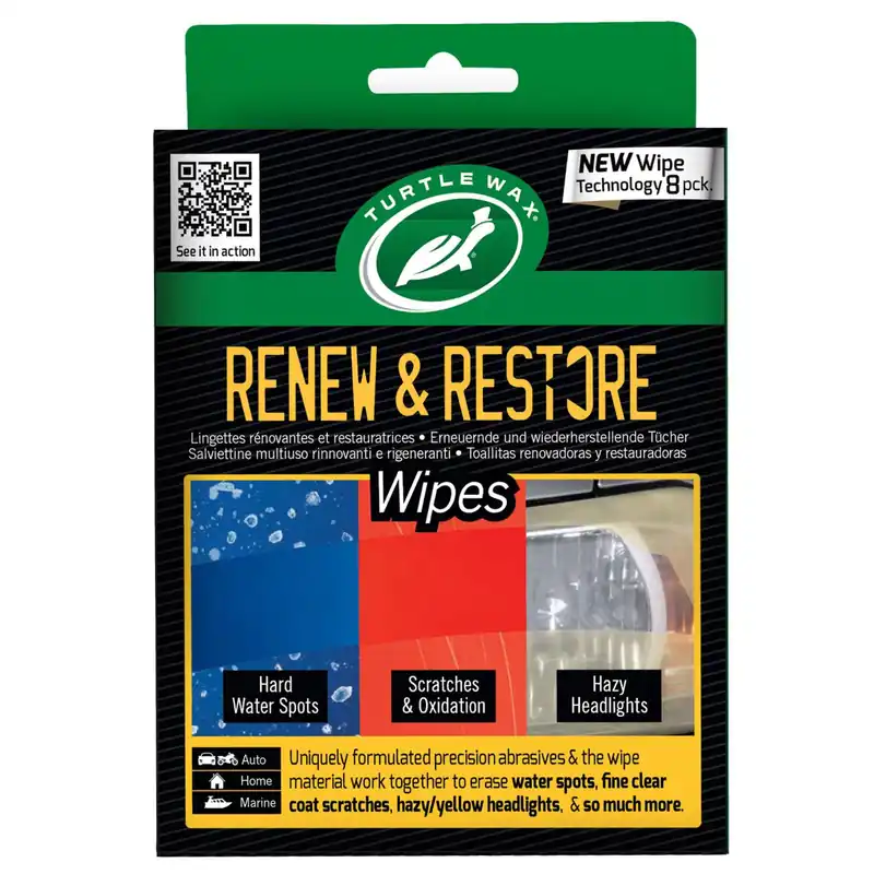 Turtle Wax Renew & Restore Wipes - 8 stuks Must-Have