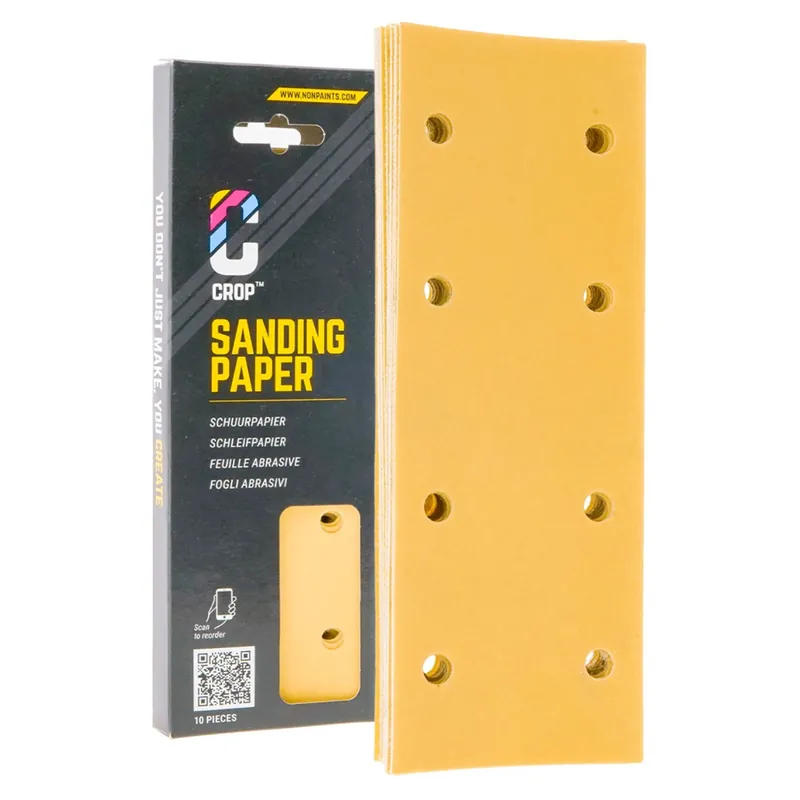 CROP GoldX Schuurstroken korrel 280 - 70x198mm - 10 stuks Voordeelprijs