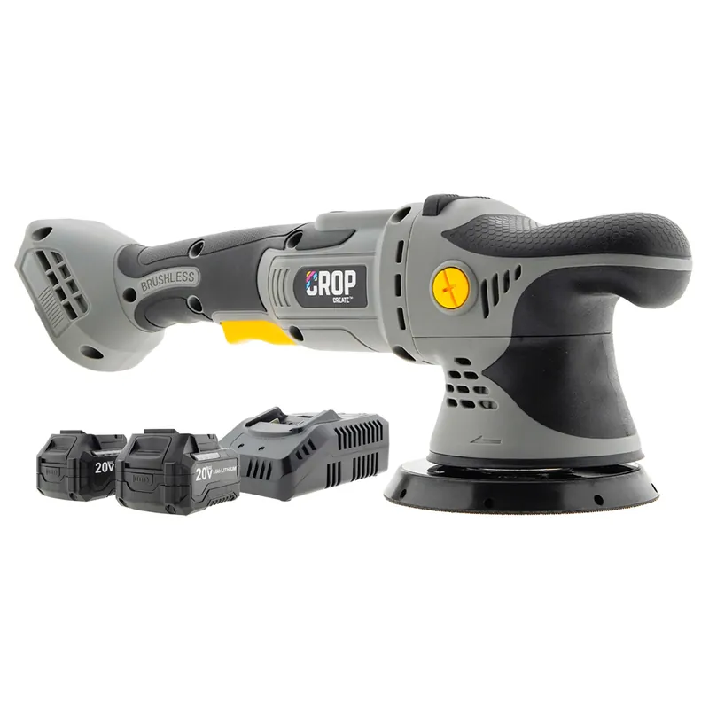 CROP Apex PLUS Excentrische Accu Polijstmachine Set + 2 Accu's & Snellader Alleen Vandaag