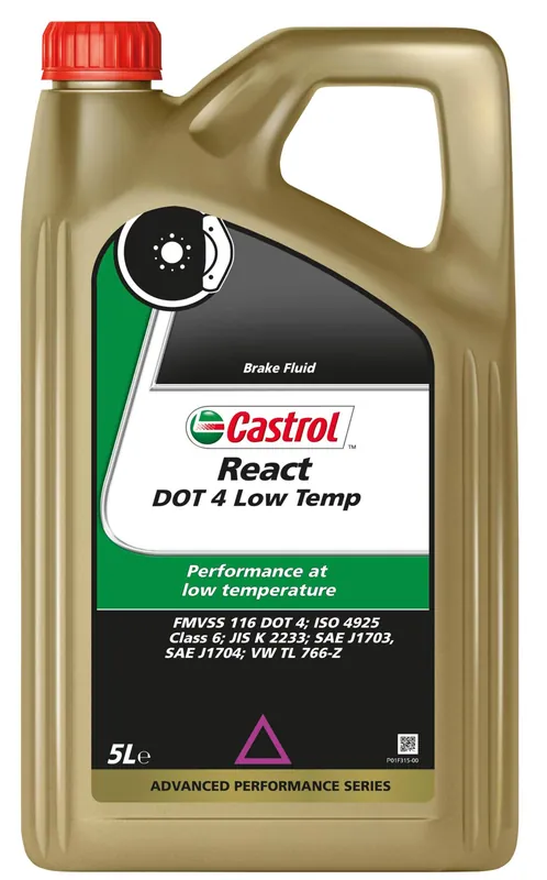 Laatste Versie Castrol React DOT4 Low Temp remvloeistof 5 liter