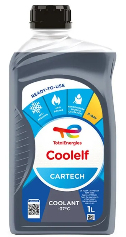 Total Coolelf Cartech -37°C G12 koelvloeistof 1 liter Koop Vandaag