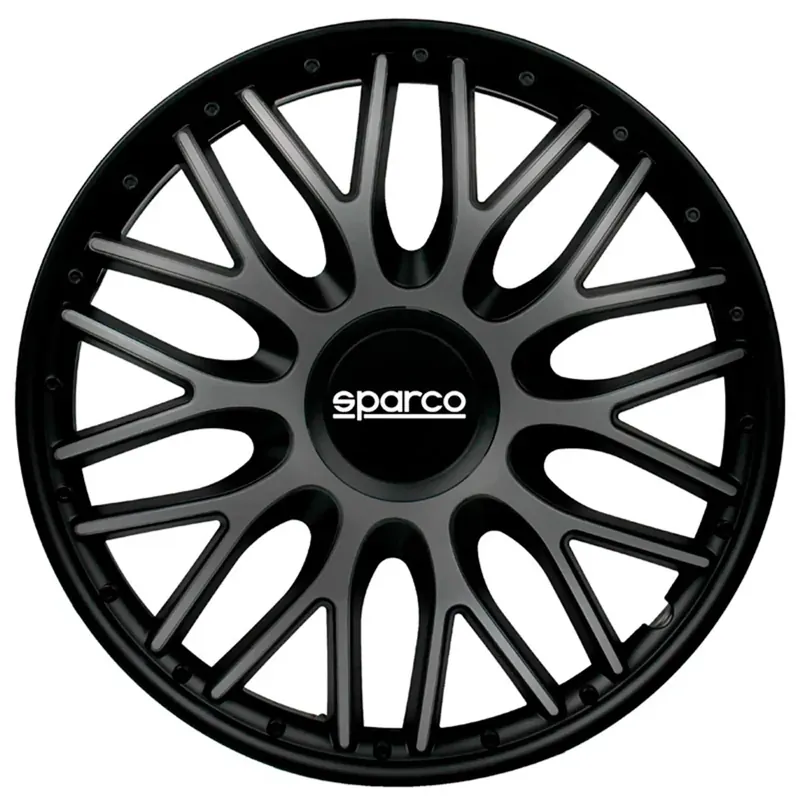 Sparco Wieldoppen Roma 14 inch Grijs Zwart - 4 stuks Laatste Versie