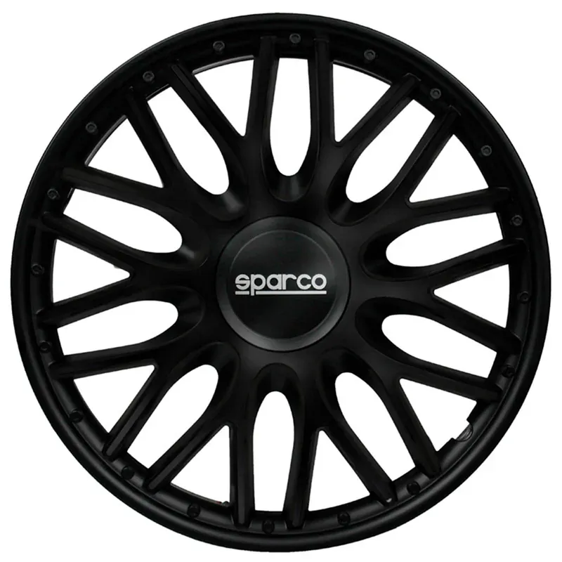 Actieprijs Sparco Wieldoppen Roma 15 inch Zwart - 4 stuks