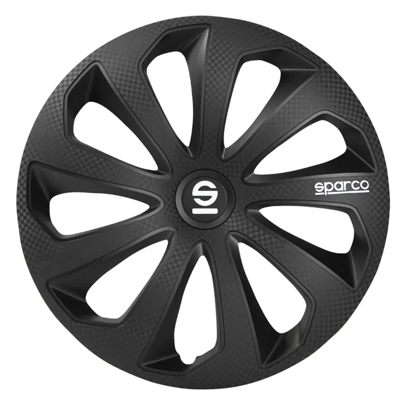 Exclusieve Aanbieding Sparco Wieldoppen Sicilia 15 inch Zwart Carbon - 4 stuks