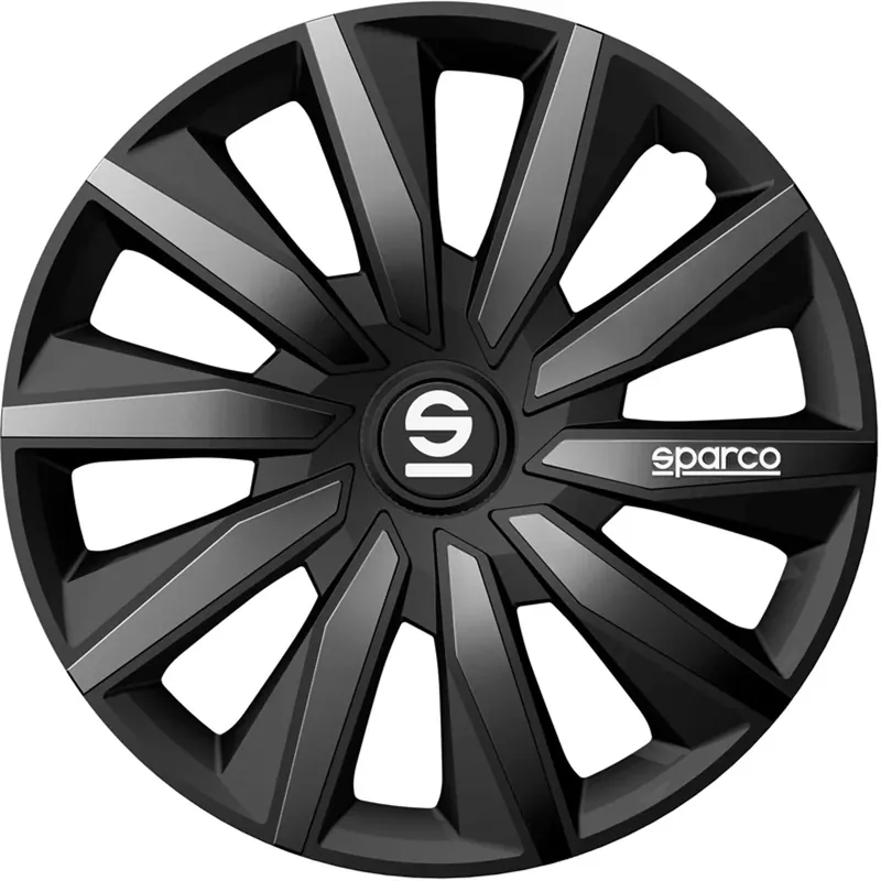Alleen Vandaag Sparco Wieldoppen Milano 15 inch Zwart Grijs - 4 stuks