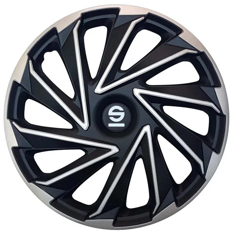 Sparco Wieldoppen Varese 16 inch Zilver Zwart - 4 stuks Snelle Levering