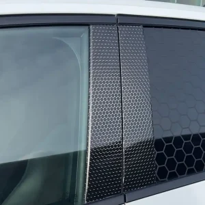 Fabrieksprijs FOLIATEC B-Stijl Stickers Hoogglans Zwart - 2 stuks