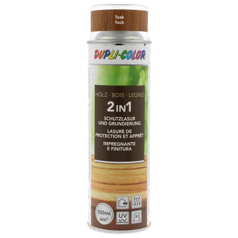 DupliColor Houtbeits Teak Spuitbus 500ml Favoriet