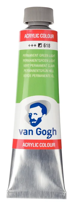 Van Gogh Acrylverf Tube 40 ml - Permanentgroen Licht 618 Direct Beschikbaar