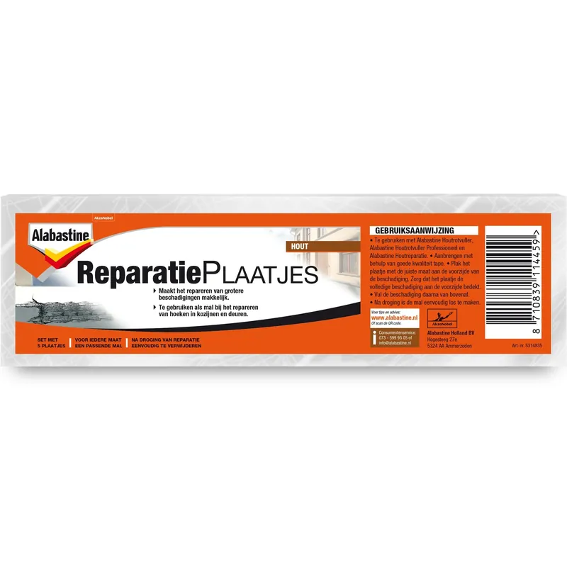 Laatste Kans Alabastine Houtrot Reparatieplaatjes