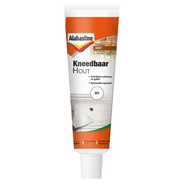 Uitverkoop Alabastine Kneedbaar Hout - 75 gram Wit