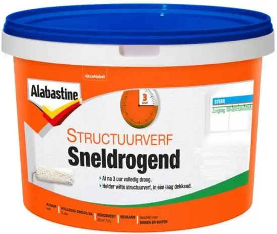 Alabastine Structuurverf Sneldrogend Extra Fijn - 5 liter Voordeelprijs
