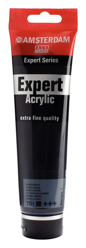 Finale Uitverkoop Royal Talens Amsterdam Expert Series Acrylverf Tube 150 ml - Ivoorzwart 701