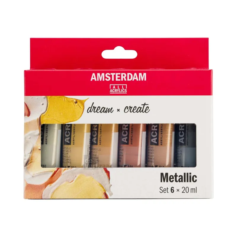 Amsterdam Set 6 x 20 ml - Metallic Alleen Vandaag