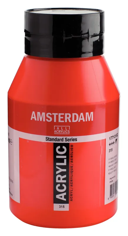 Korting Royal Talens Amsterdam Standard Series Acrylverf Pot 1000 ml - Pyrrolerood 315