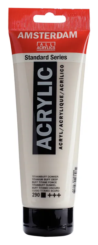 Op = Op Royal Talens Amsterdam Standard Series Acrylverf Tube 250 ml - Titaanbuff Donker 290