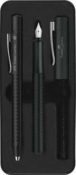 Faber Castell Balpen en Vulpen Grip 2011 - Zwart Op = Op