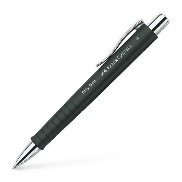 Faber Castell Balpen Polyball M - Zwart Uitverkoop
