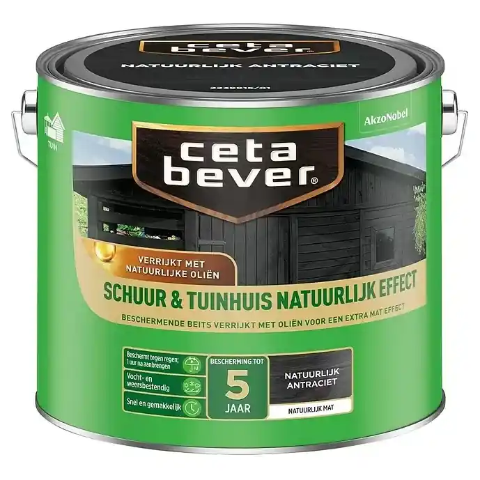 Cetabever Beits Schuur en Tuinhuis Natuurlijk Effect Mat - Antraciet Beperkte Voorraad