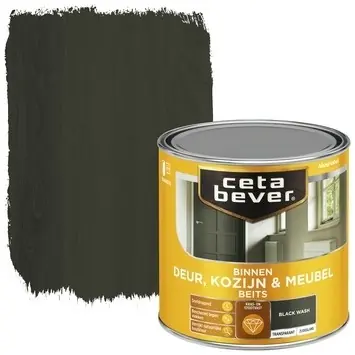Cetabever Binnenbeits Deur Kozijn en Meubel Transparant Zijdeglans - Black Wash Direct Beschikbaar