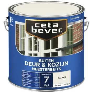 Cetabever Meesterbeits Deur en Kozijn Dekkend Zijdeglans - RAL 9010 Bestseller