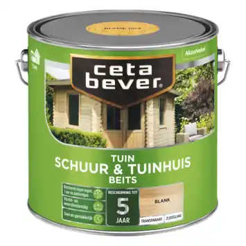 Beperkt Aanbod Cetabever Schuur en Tuinhuis Beits Transparant Zijdeglans - Blank