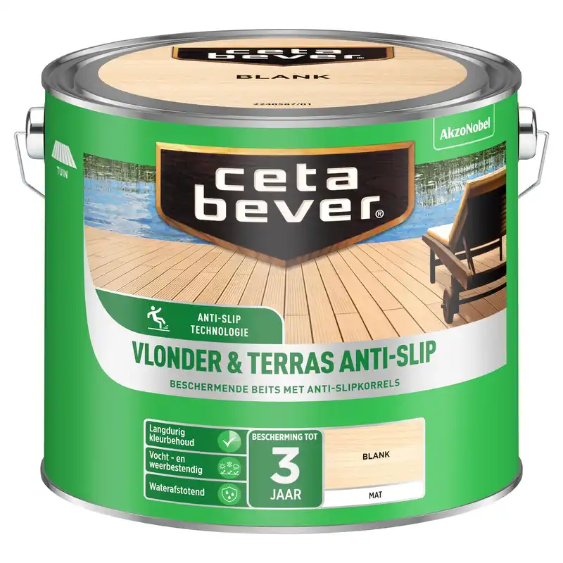 Cetabever Vlonder & Terras Anti-Slip Beits Transparant Mat - Blank Direct Verzonden