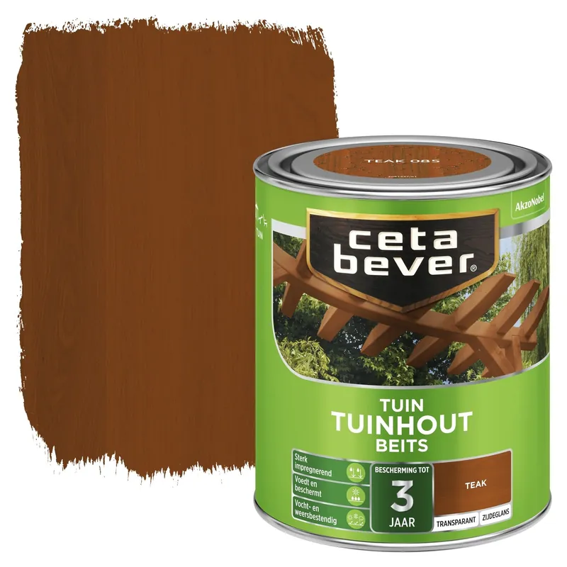 Cetabever Tuinhout Beits Transparant Zijdeglans - Teak Alleen Vandaag