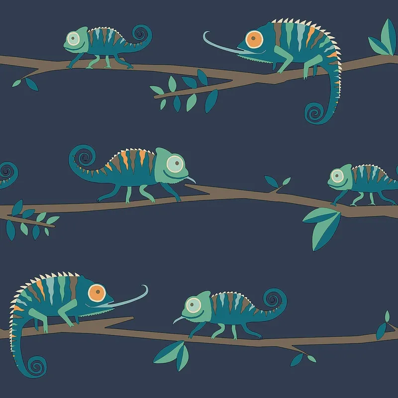 Actieprijs Dutch First Class World of Imagination - DL27560 - Chameleon Family Blue
