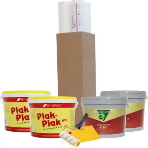 Uitverkoop Complete Renovlies Set Boonstoppel Acryl - Wit