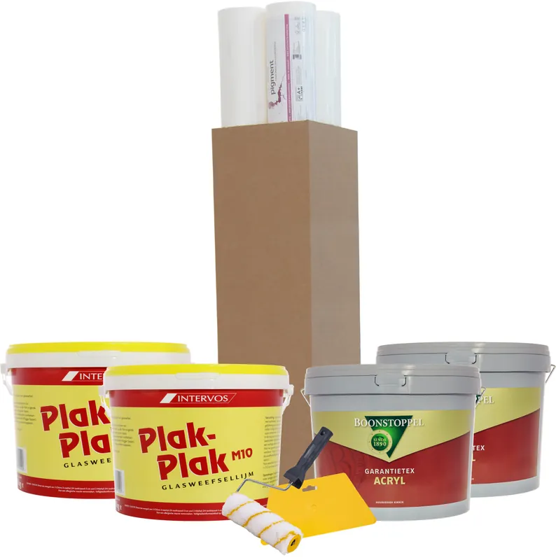 Uitverkoop Complete Renovlies Set Boonstoppel Acryl - Wit