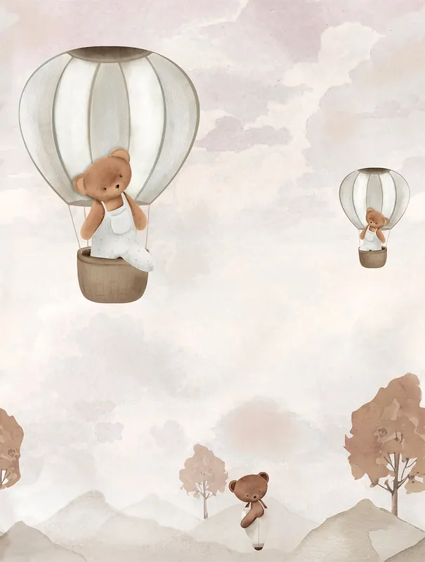 Superprijs Decoprint Cute Walls- Balloon Buddies 212x280cm - CW6135-2