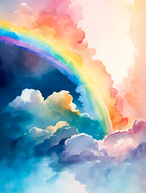 Direct Beschikbaar Decoprint Cute Walls- Rainbow Magic 212x280cm - CW6000-1