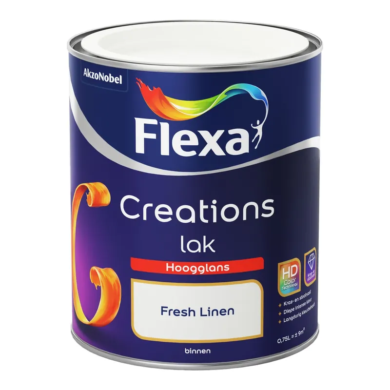Actieprijs Flexa Creations Lak Hoogglans - Fresh Linen