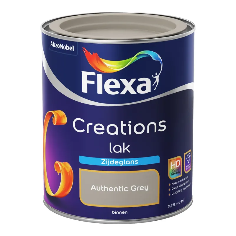 Flexa Creations Lak Zijdeglans - Authentic Grey Lage Kosten