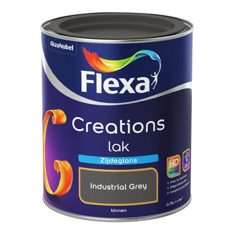 Flexa Creations Lak Zijdeglans - Industrial Grey Lage Kosten