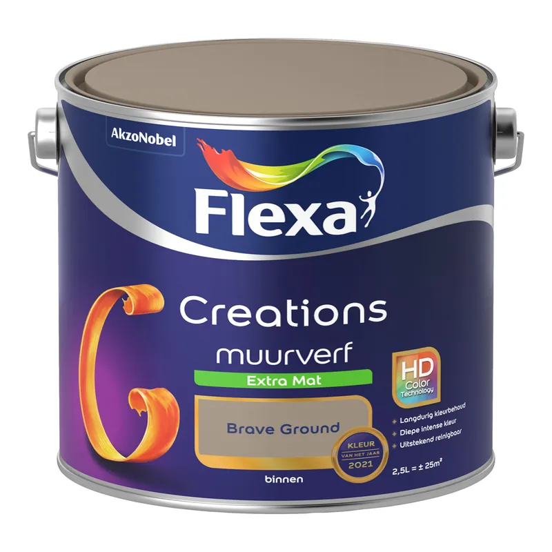 Flexa Creations Muurverf Extra Mat - Brave Ground - 2,5 liter Alleen Vandaag