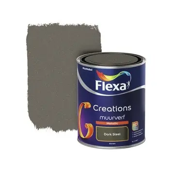 Alleen Vandaag Flexa Creations Muurverf Metallic - Dark Steel