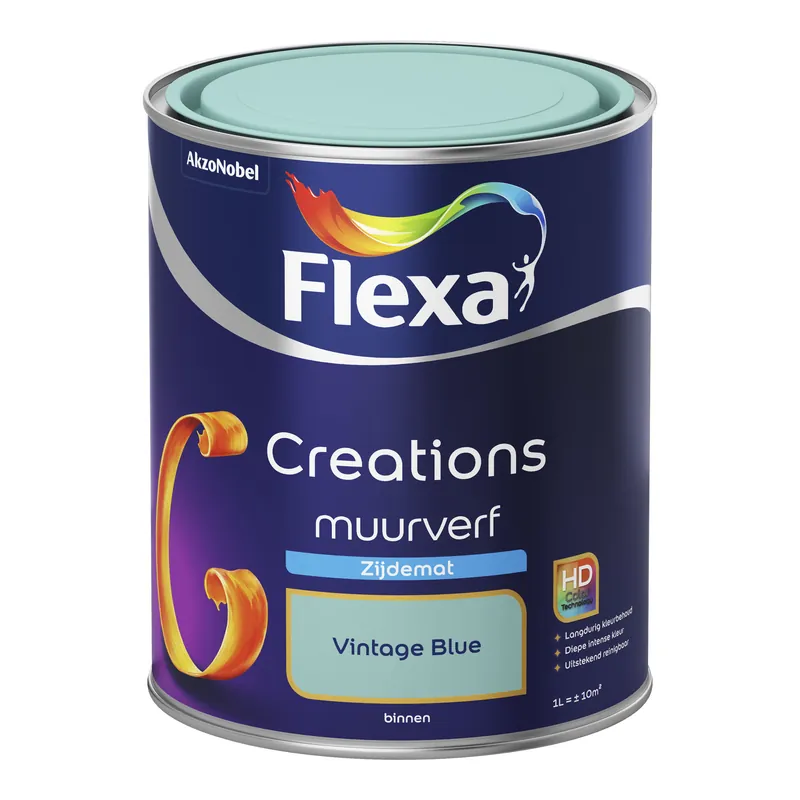 Betrouwbaar Flexa Creations Muurverf Zijdemat - Vintage Blue