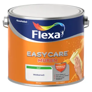 Flexa Easycare Muurverf Mat - Wolkenwit - 2,5 liter Beperkte Voorraad