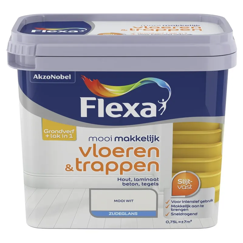 Laatste Versie Flexa Mooi Makkelijk Vloeren en Trappen - Wit