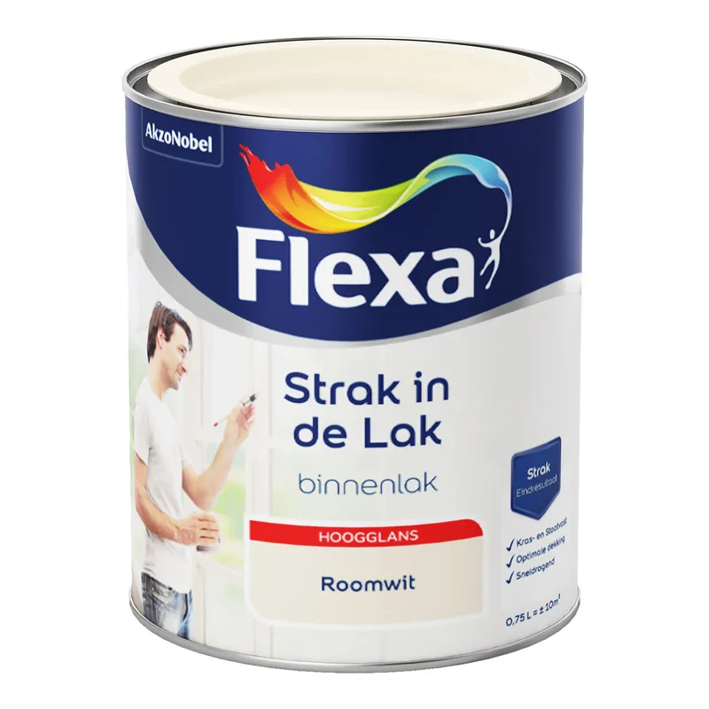 Uitverkoop Flexa Strak in de Lak Binnenlak Hoogglans - Roomwit