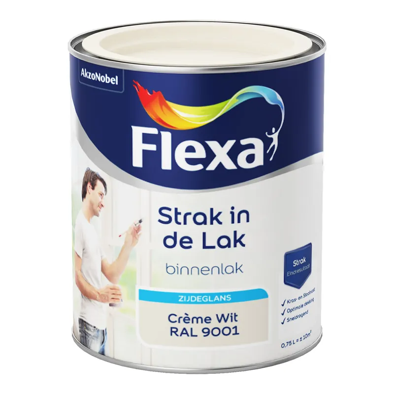 Flexa Strak in de Lak Binnenlak Zijdeglans - RAL 9001 Lage Kosten