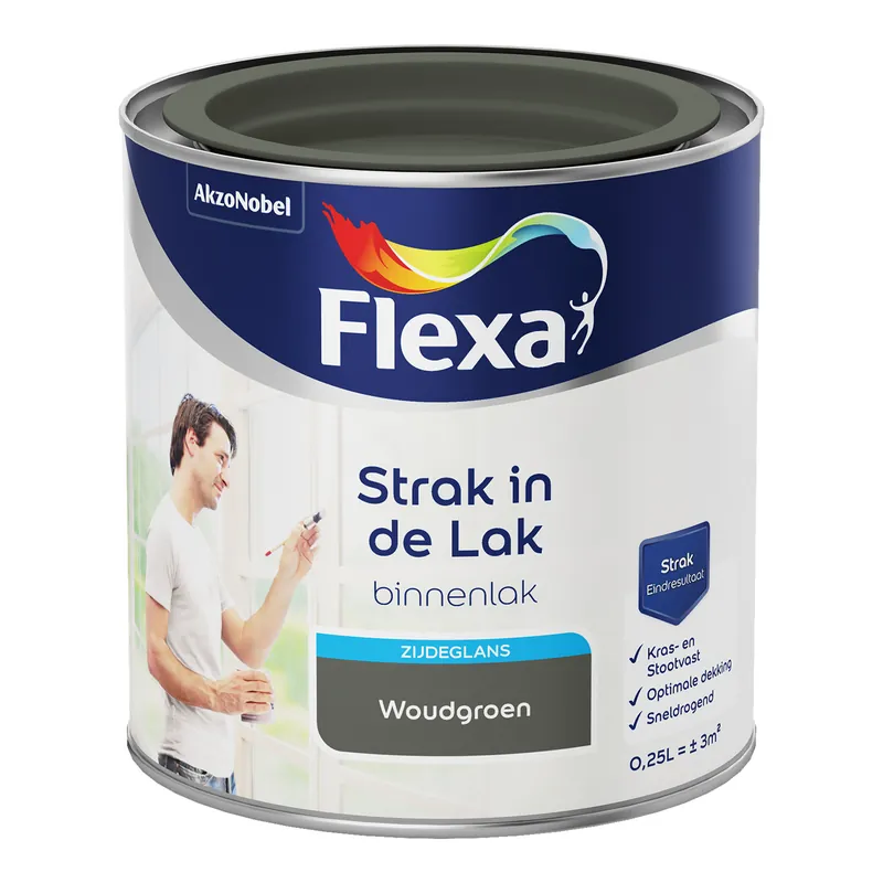 Aanbieding Flexa Strak in de Lak Binnenlak Zijdeglans - Woudgroen