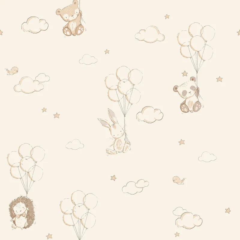 Beperkte Voorraad Dutch First Class World of Imagination - DL27556 - Floating Balloons Beige
