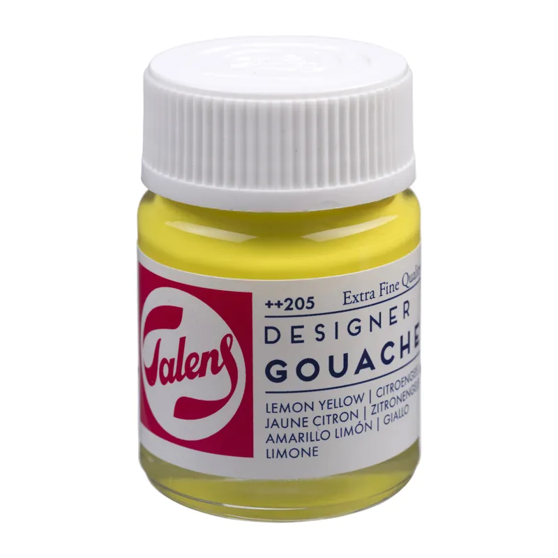 Finale Uitverkoop Talens Gouache Extra Fine Quality Fles 16 ml - Citroengeel (Primair) 205