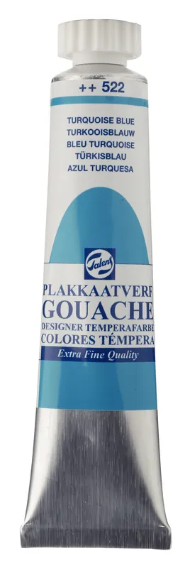 Talens Gouache Extra Fine Quality Tube 20 ml - Turkooisblauw 522 Favoriet