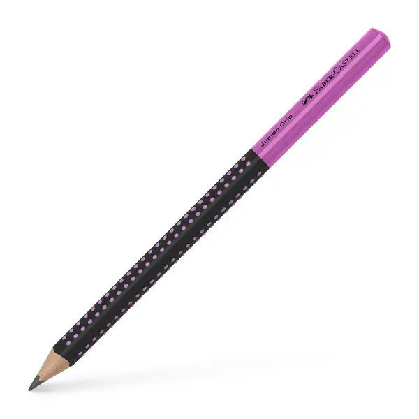 Premium Faber Castell Grafietpotlood Jumbo Grip - Zwart/Roze
