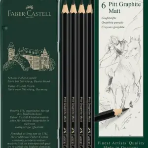 Snelle Levering Faber Castell Grafietpotlood Pitt Mat Etui a 6 stuks